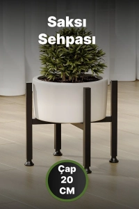 Metal Çiçeklik Saksı Standı Dekoratif Bahçe Mobilyası Saksı Altlığı Standı